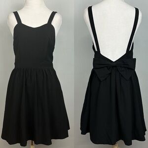 Tea & Cup Coquette Open Back Bow Mini Dress Sz M